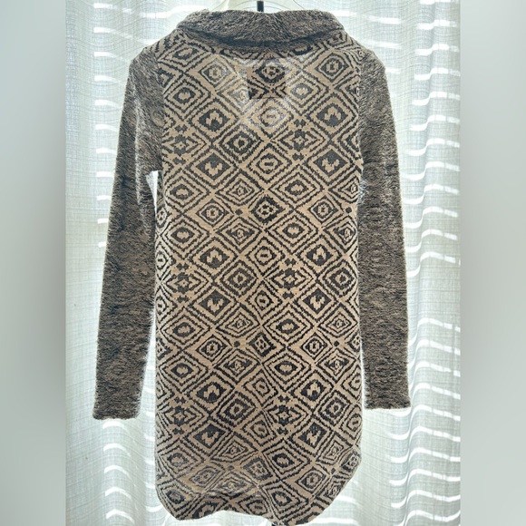 Anthropologie Konya Cowlneck Tunic Black Motif Sweater Tunic Small - Picture 8 of 16